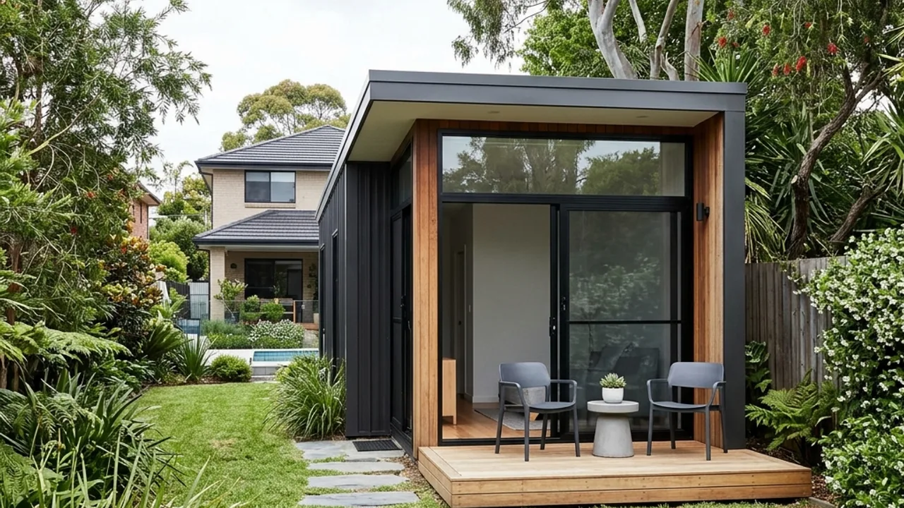 Modern self-contained granny flat in a Sydney backyard